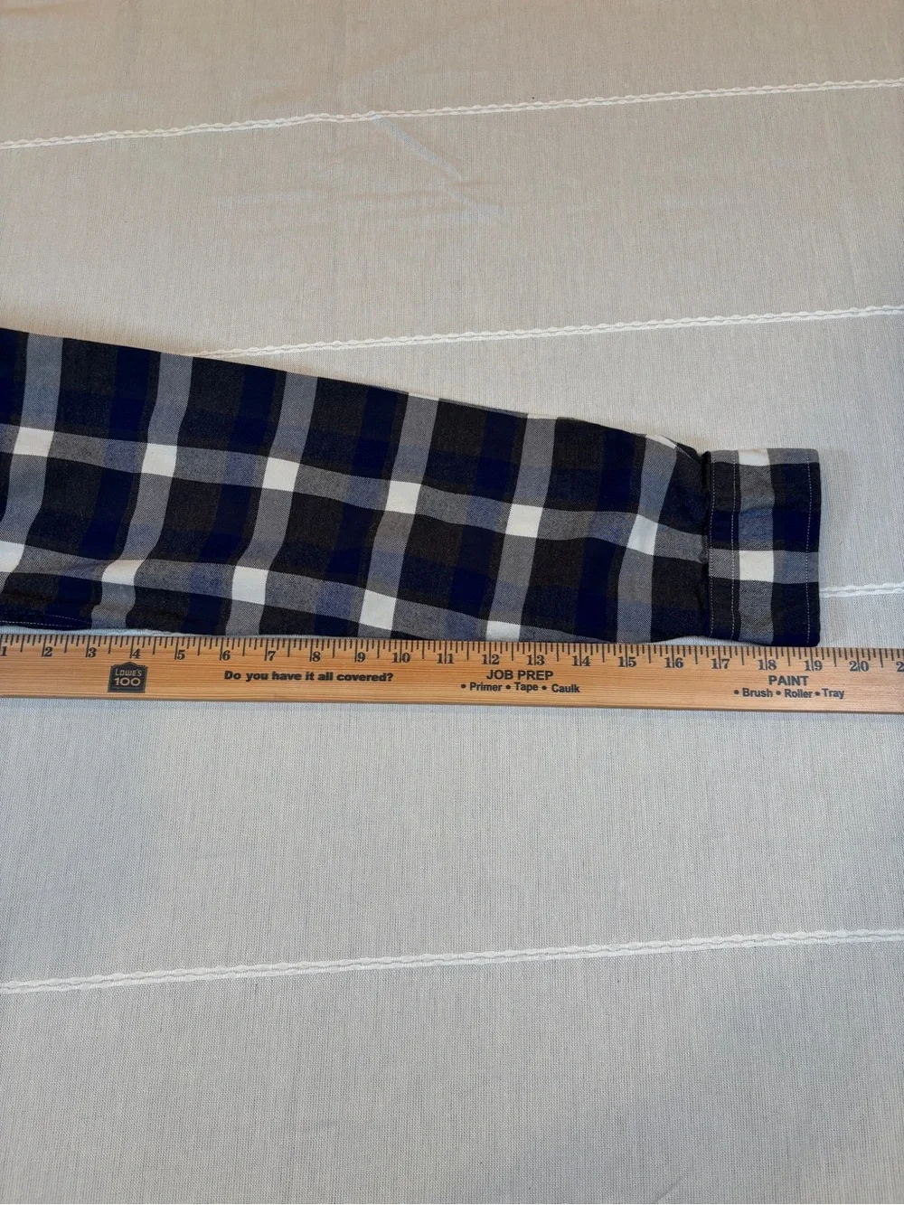 Banana Republic Luxe Flannel Slim Fit Shirt - Navy & Grey Plaid (Medium)